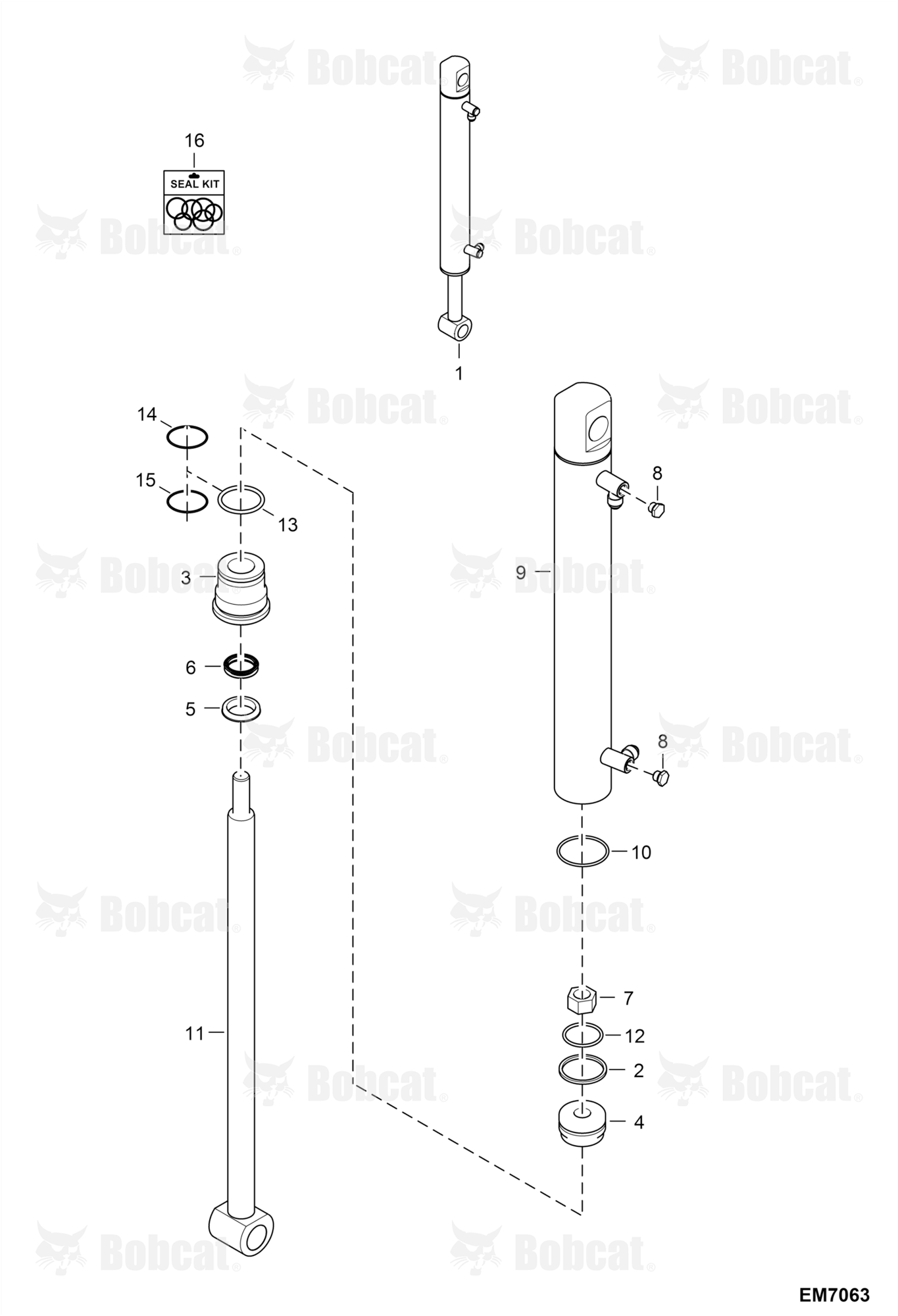 Track Frame Expansion Cylinder