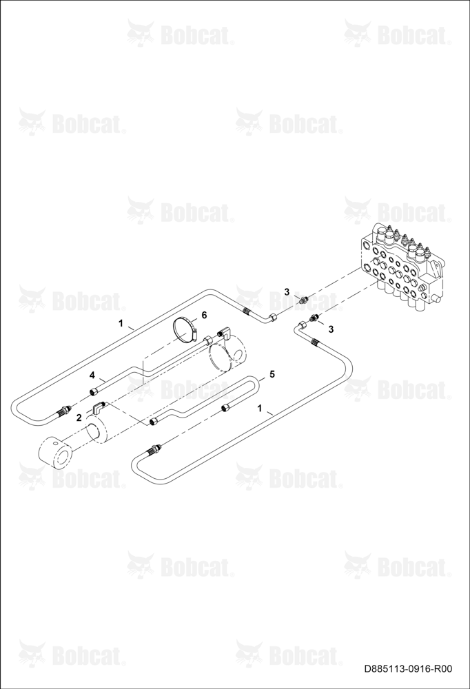 Rear Boom Cylinder Circuit