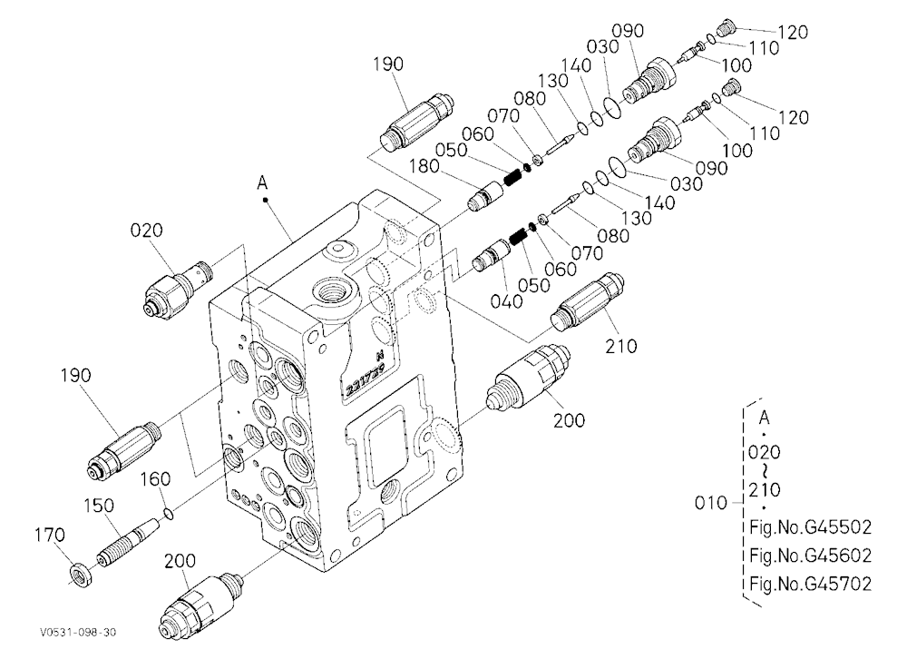 Control Valve (Relief) [Component Parts] [Except H