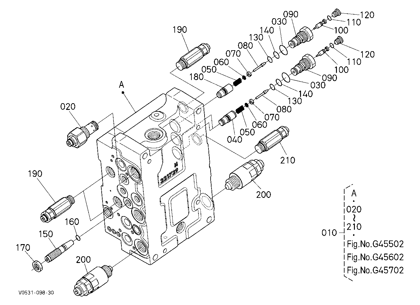 Control Valve (Relief) [Component Parts] [Except H