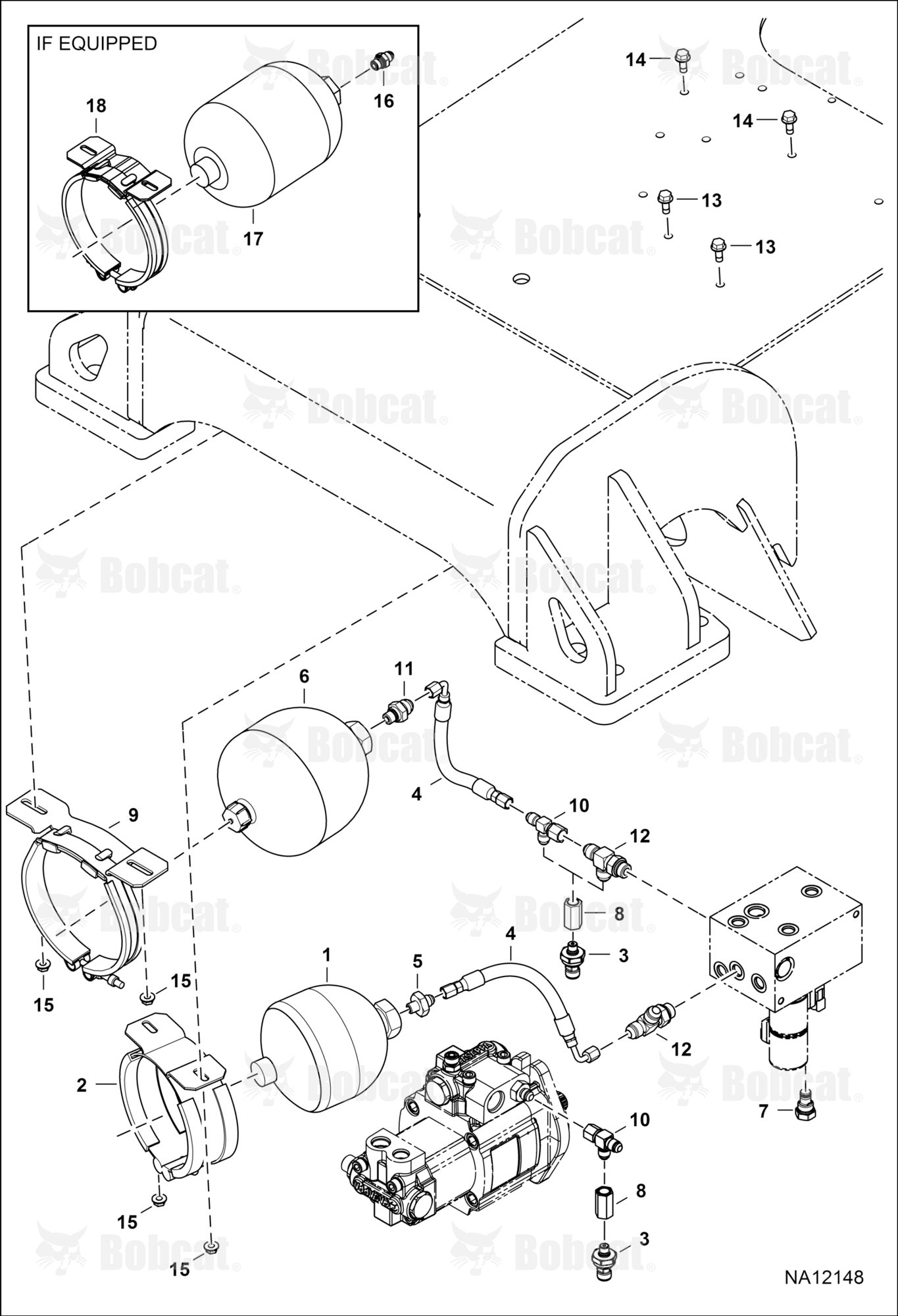Hydraulic Circuitry (Service Brake Accumulator) (Germany) (W/Accumulators of Different Size)
