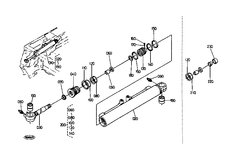 Swing Cylinder and Component Parts