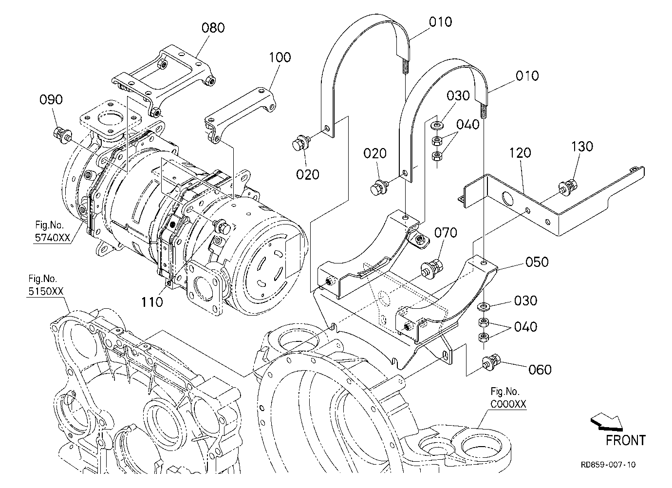 Diesel Particulate Filter Muffler Bracket
