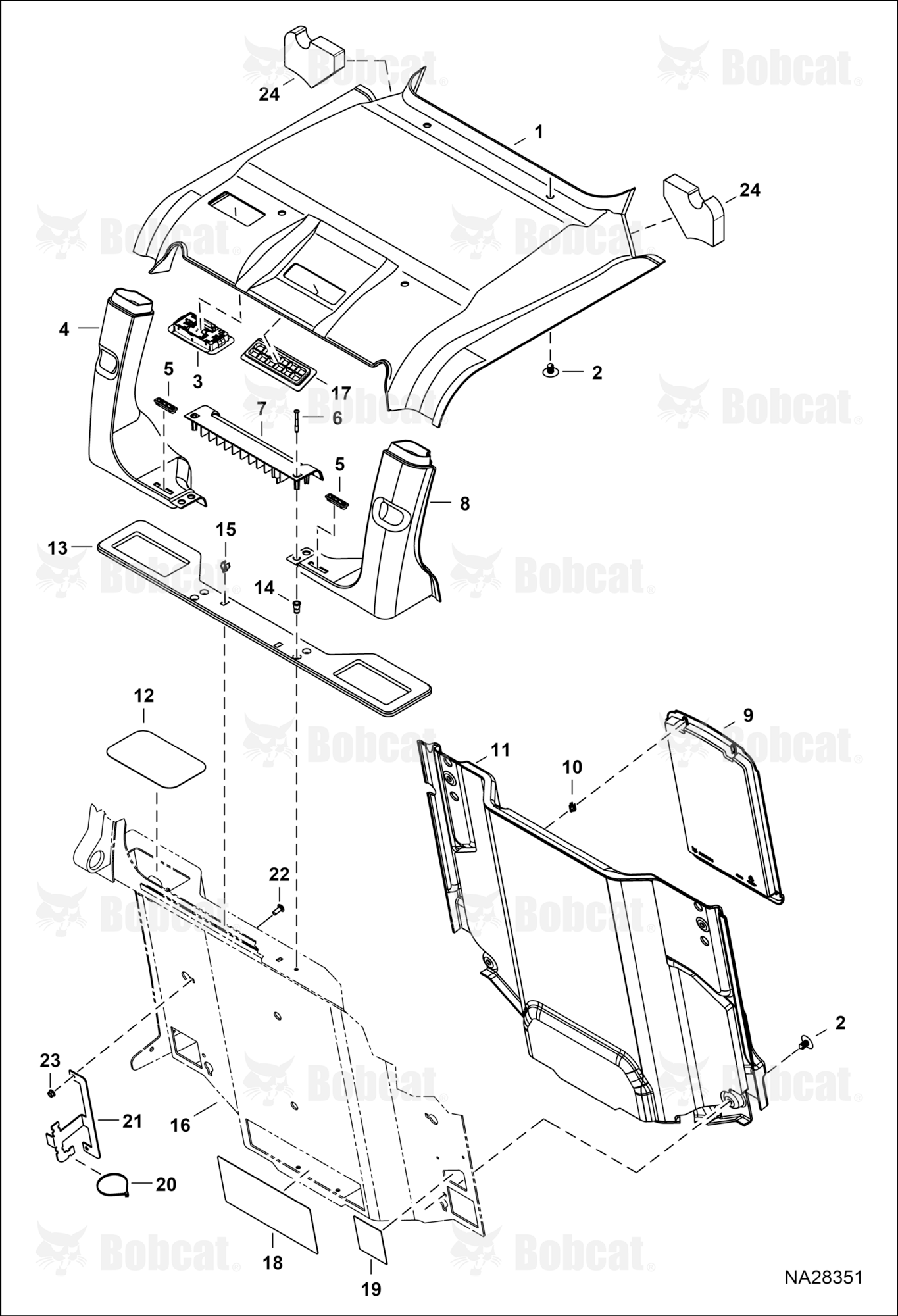 Operator CAB (Cab Interior) (Deluxe) (Headliner) (Machine IQ)
