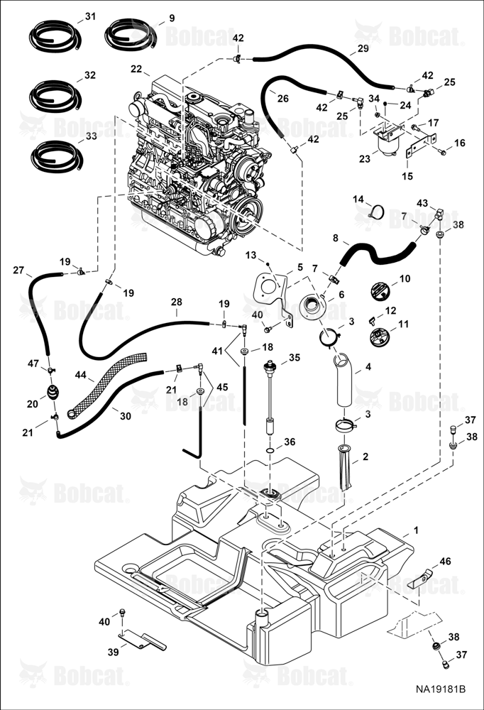 Fuel System (Blue) (Engine Serial # V2403-B******)