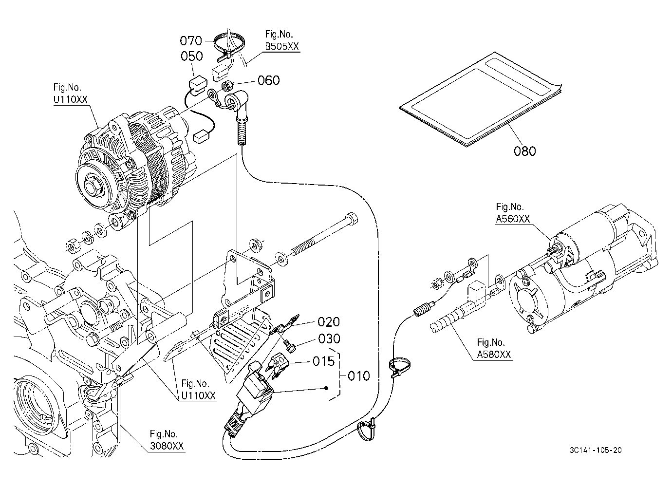 Alternator Kit 2 (Wire Harness) [A] [Option]
