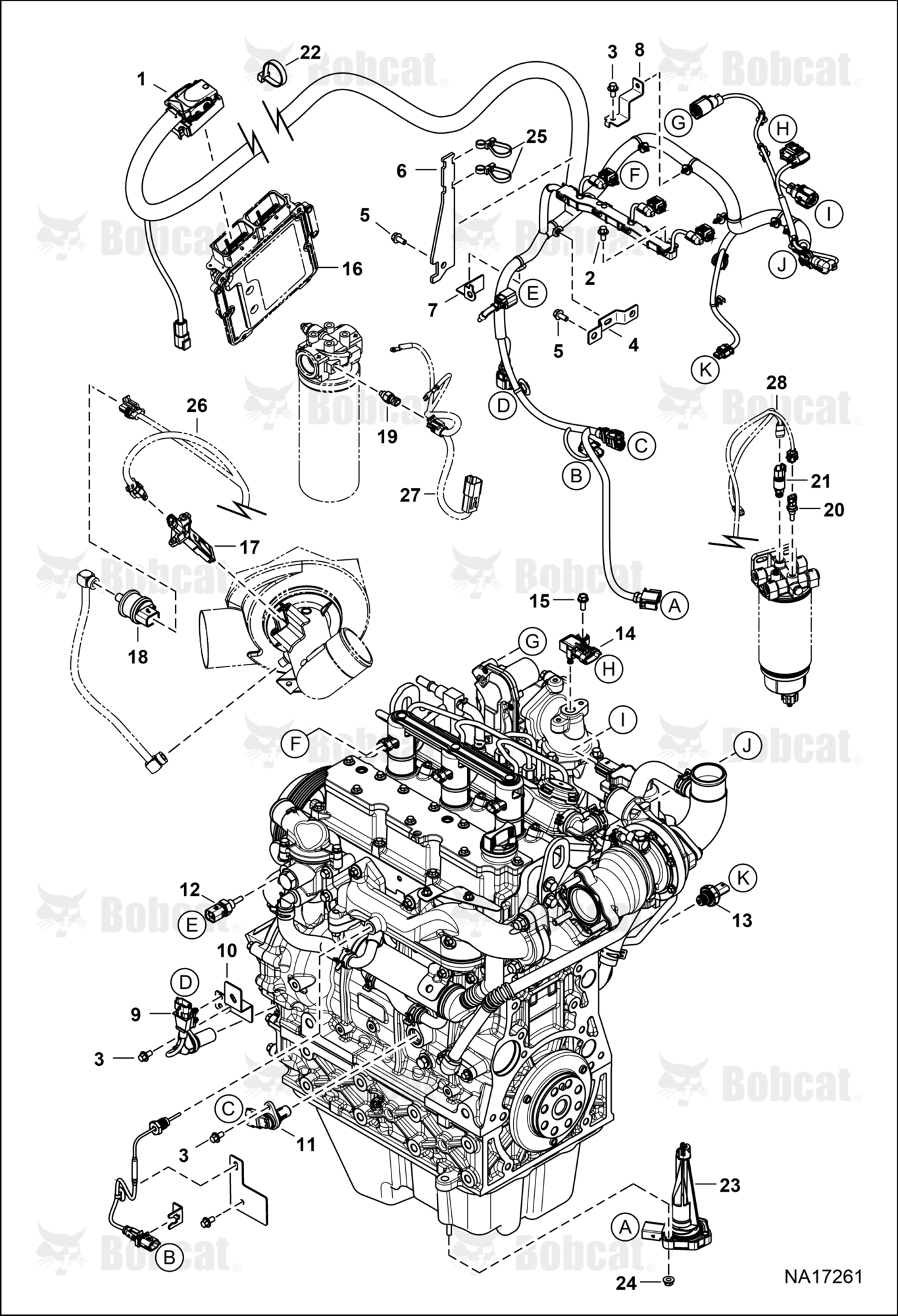 Engine Electrical Circuitry (Engine Harness, Sensors & Brackets)