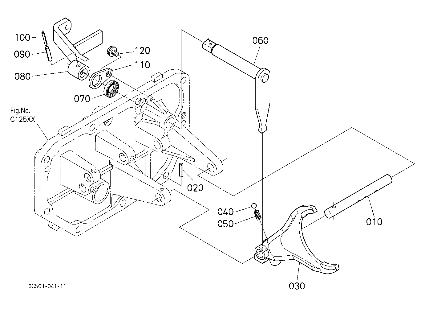 Range Gear Shift Fork