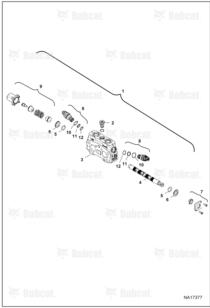 Hydraulic Control Valve (Bucket Section)
