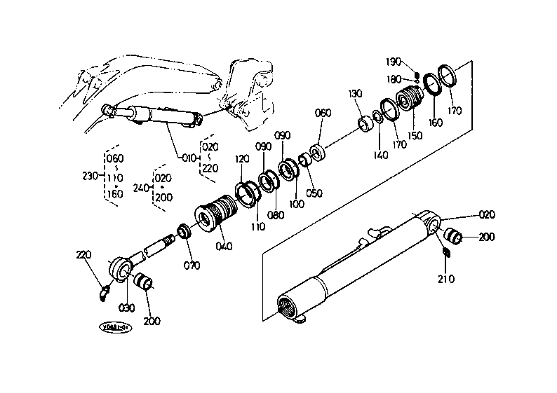 Boom Cylinder and Component Parts