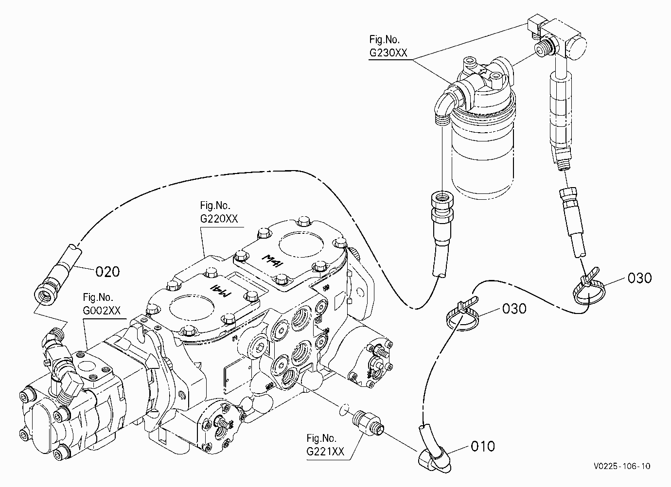 OIL PIPING (HST FILTER) [MANUAL HITCH]