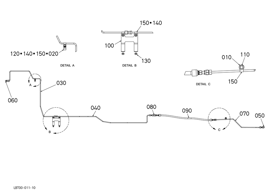 Hydraulic Installation - Suspended Axle W/Diff Loc