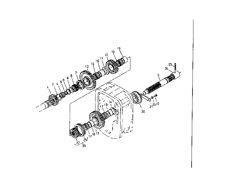 Sub Speed Change Gear Shaft 1