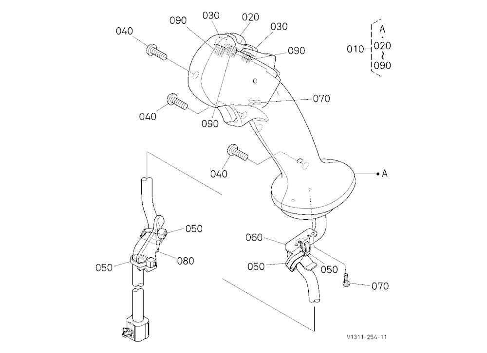 Grip (Lh) [Component Parts] [High Flow]