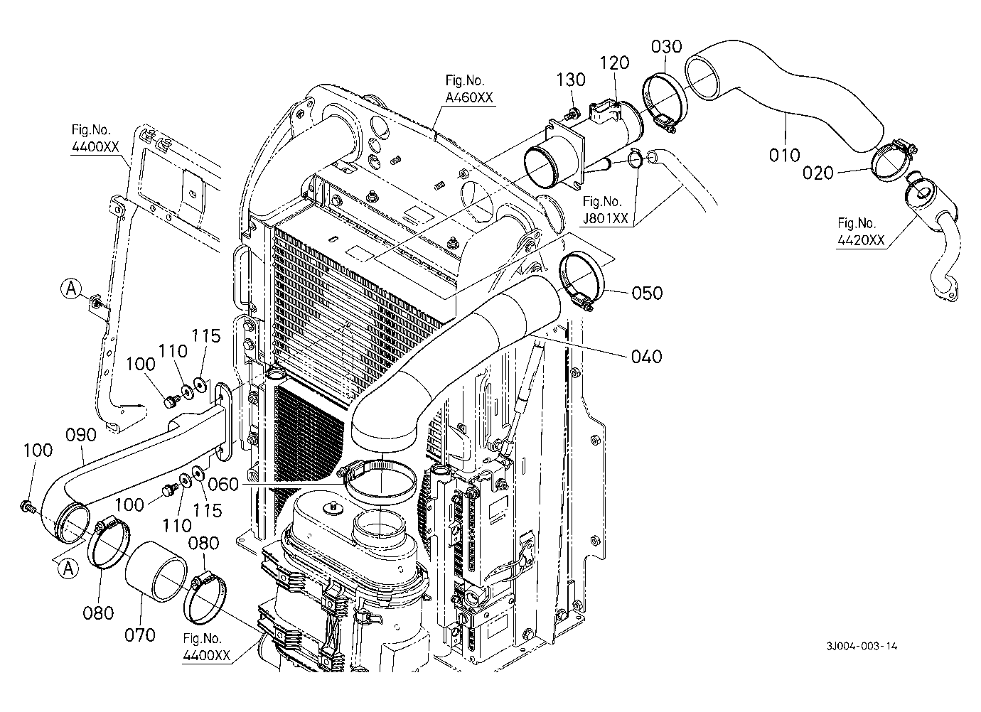 Inlet Pipe (Air Cleaner) [With Air Compresser]
