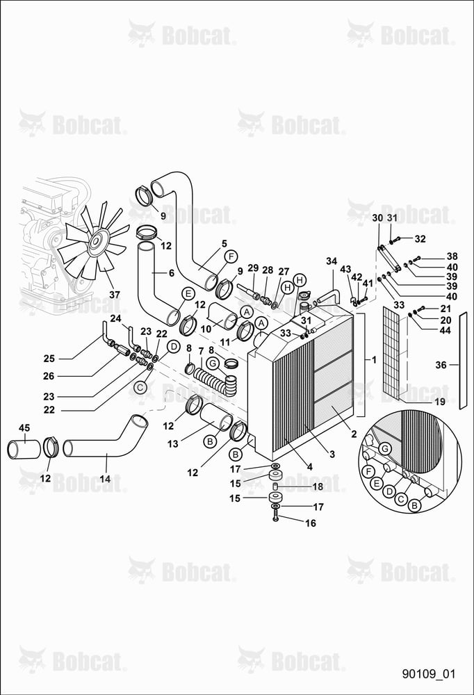 Engine & Attaching Parts (Oil/Water Radiator)  HVL1540000 - HVL1541876