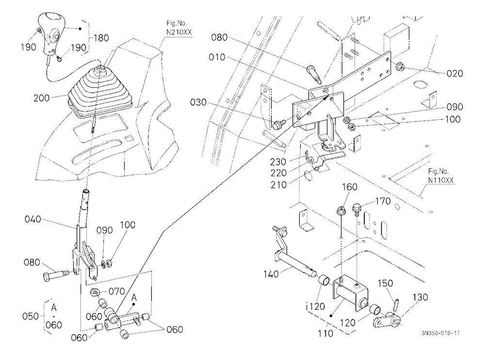 Main Gear Shift Lever [Dual Speed Type] [Wider Cab