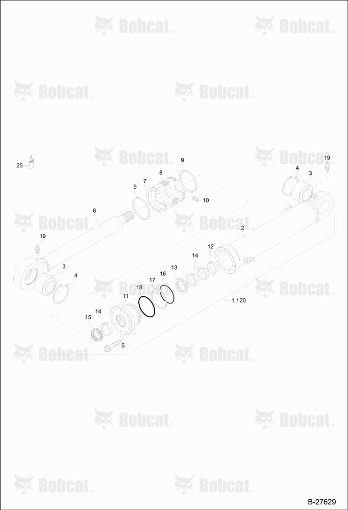 Hydraulic Cylinder - Boom - Articulated Boom (Z 120/70)