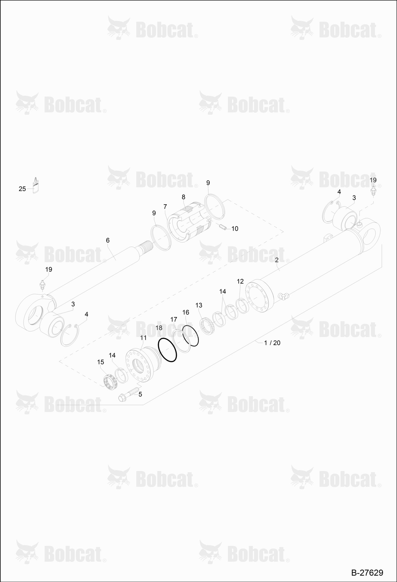 Hydraulic Cylinder - Boom - Articulated Boom (Z 120/70)