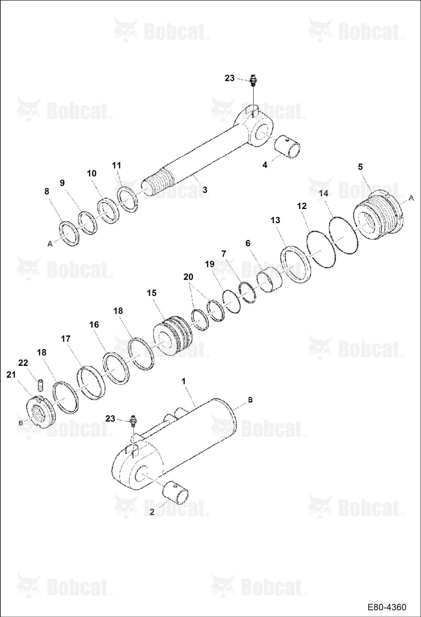 Blade Cylinder (LH W/O Lock Valve)