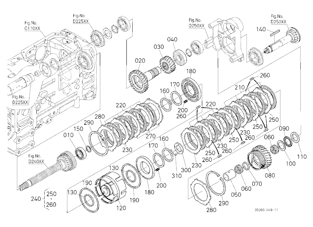 Main Gear Shift Shaft And Range Gear Shaft [New]