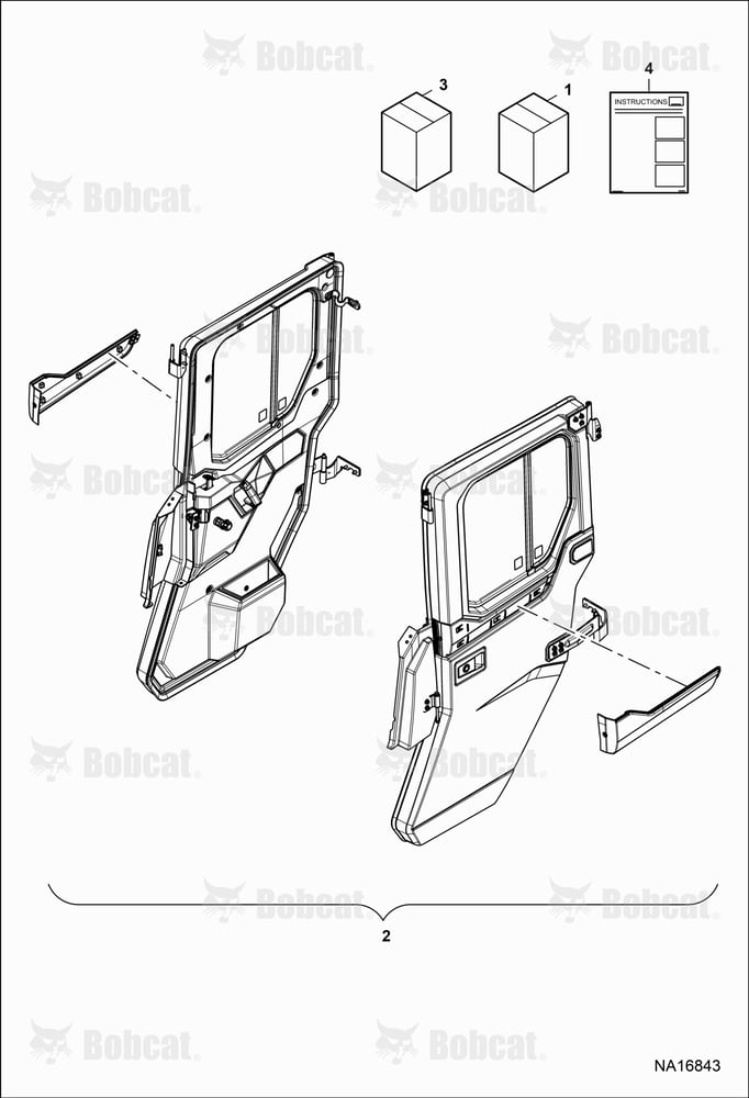 CAB Door Kit (Crank Door) (Rear)