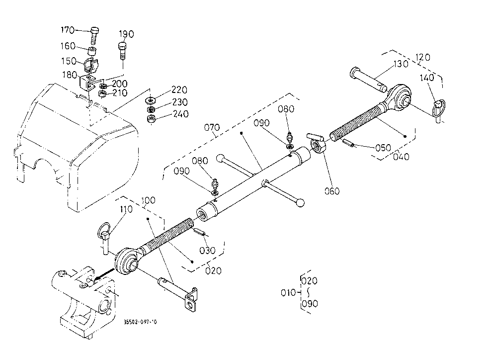 Hydraulic Lift Link 5 (Top Link) [M4030Su]