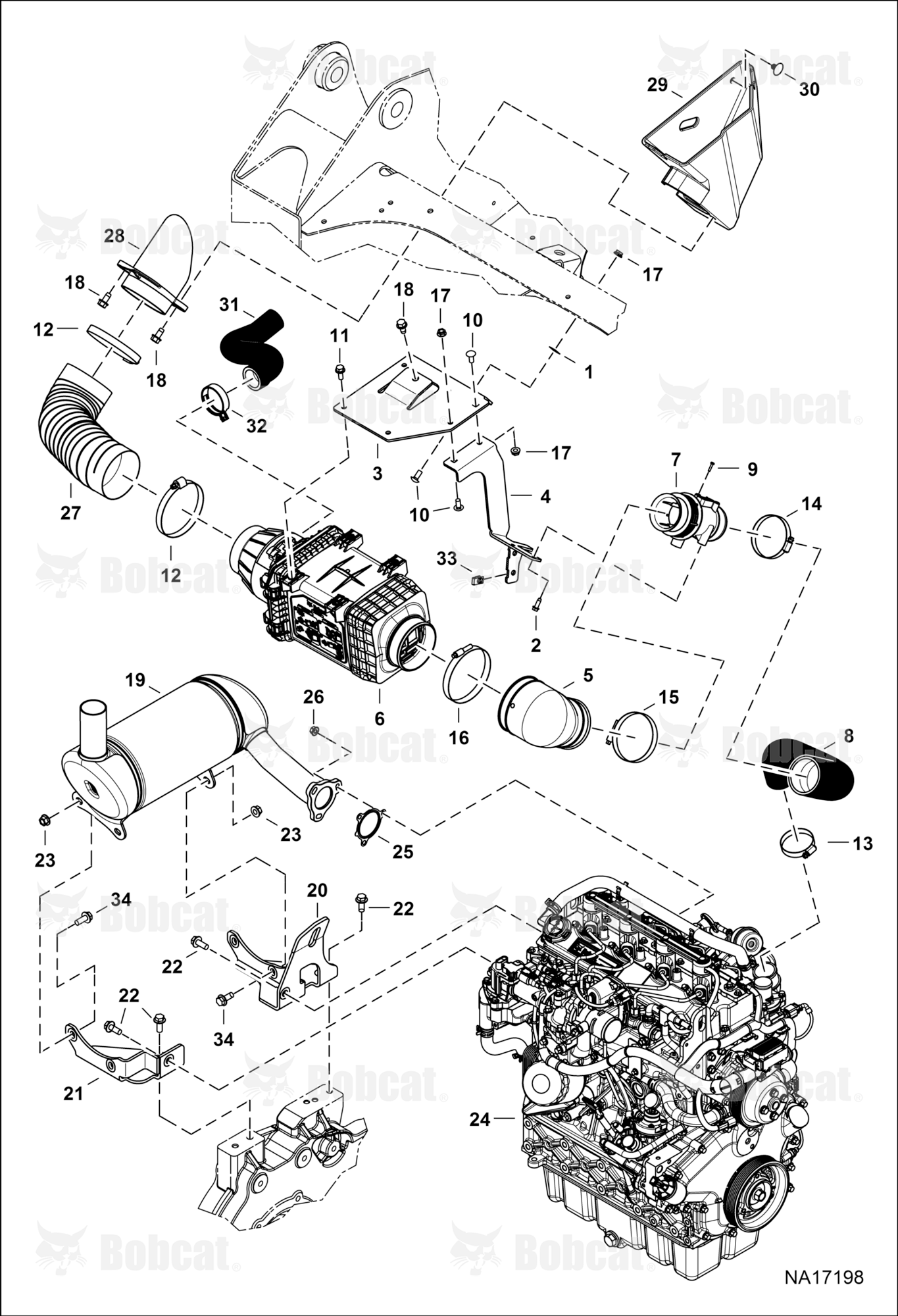Engine & Attaching Parts (Air Cleaner & Muffler)