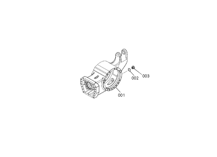 Central Housing, Front Axle, Range 1