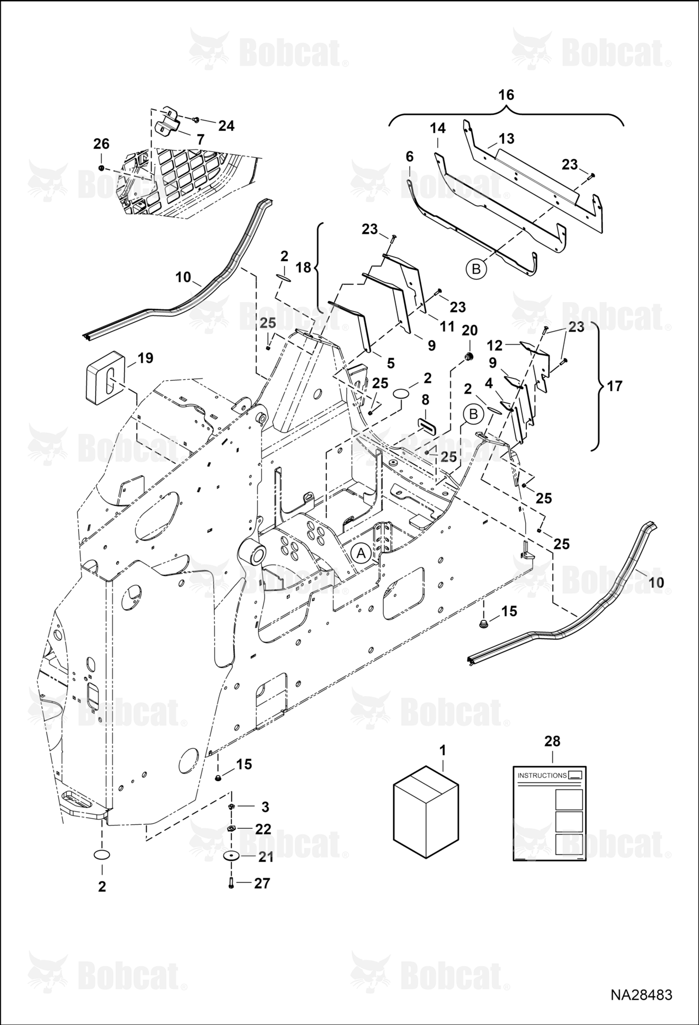 Frame Seal Kit (Lower Wheel)  B51U11001 - B51U24522