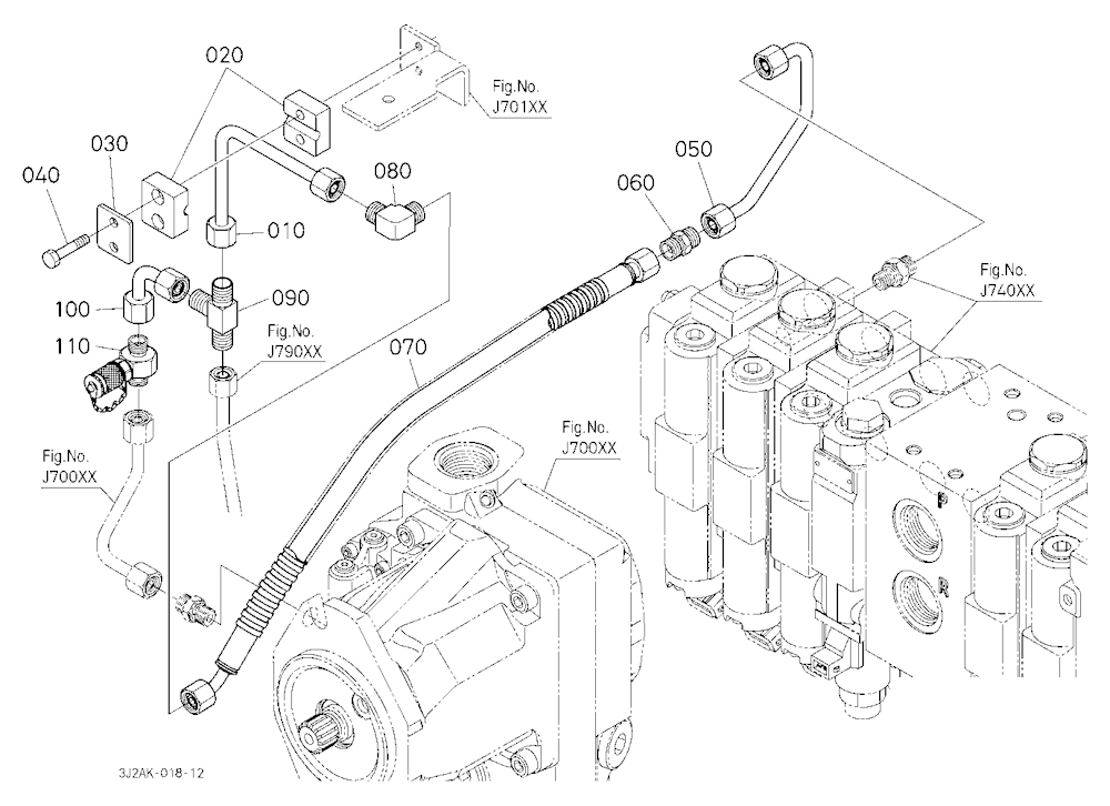 Hydraulic Oil Line (Axial Pump To Remote Control V