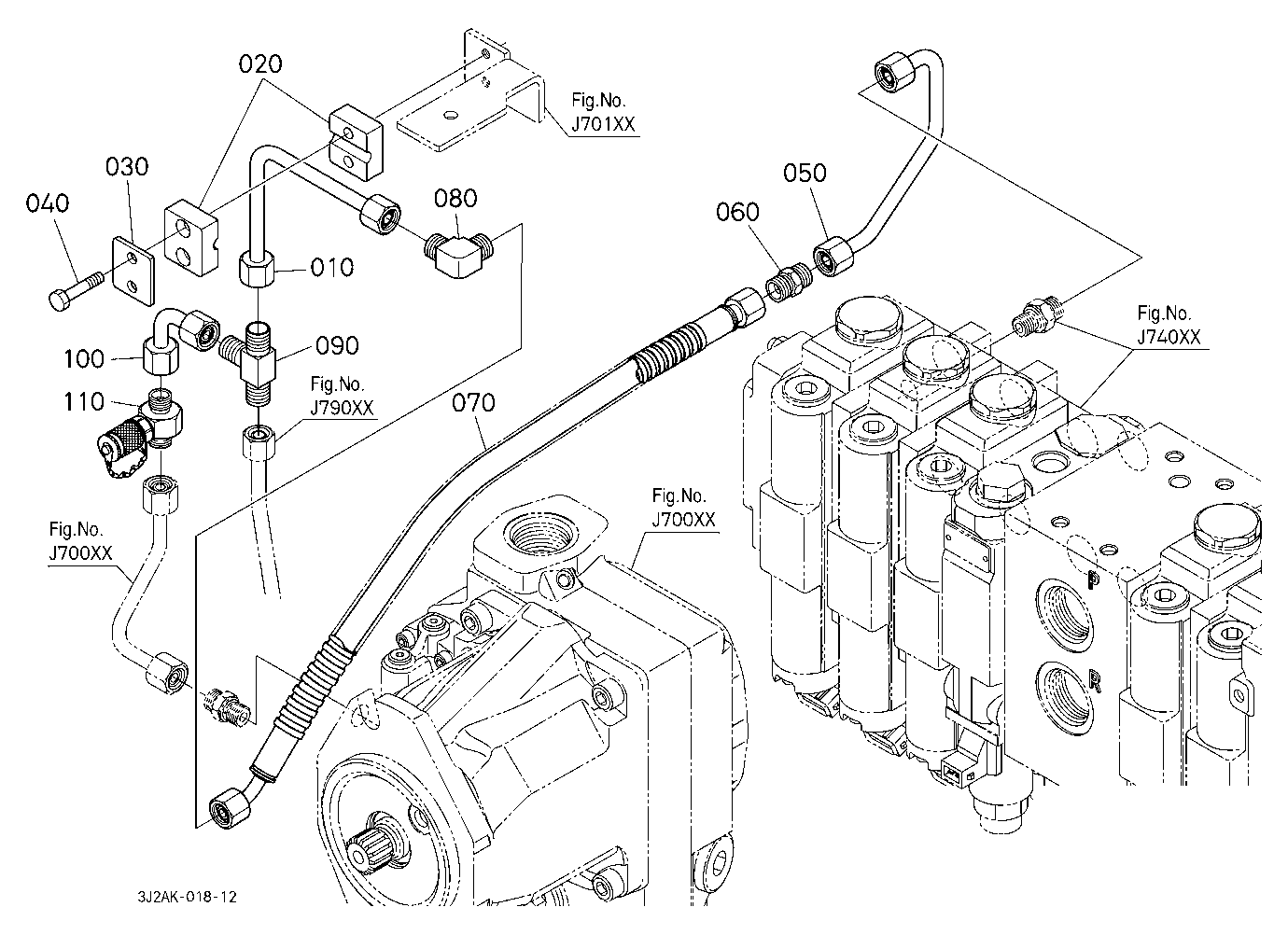 Hydraulic Oil Line (Axial Pump To Remote Control V