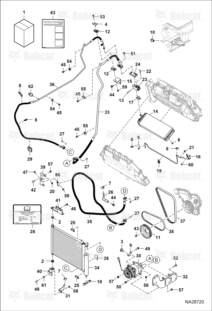 Heater & A/C (A/C Kit)  B51U24903 & Above