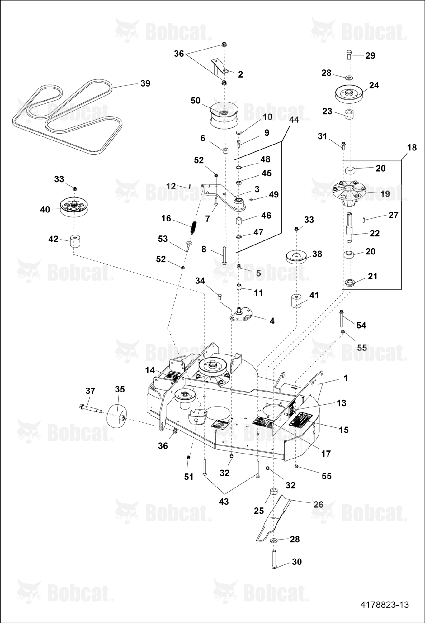 36" Side Deck Assembly
