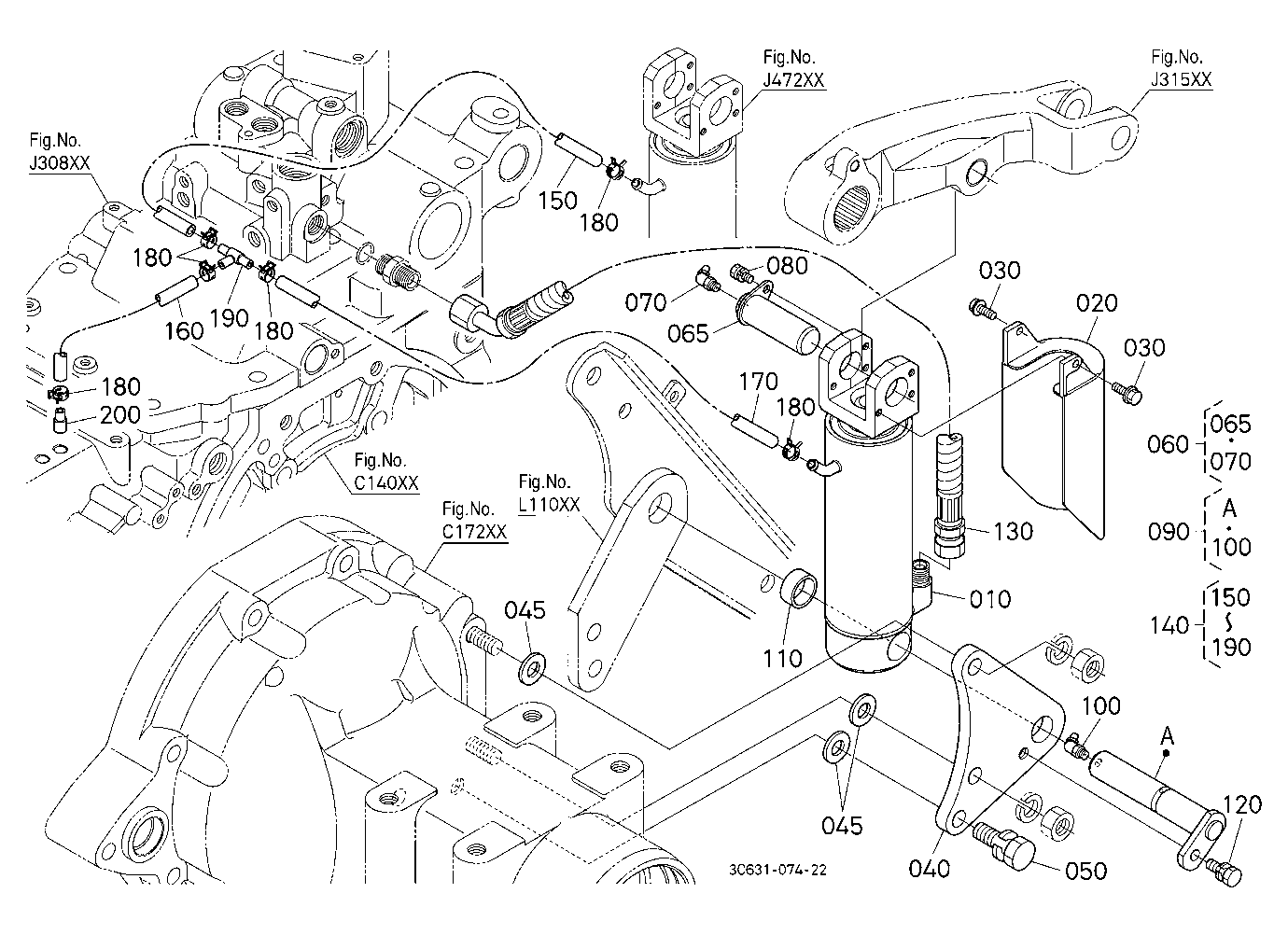 3P-Lift Assist Cylinder Lh