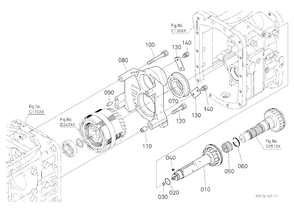 Range Gear Shaft (Front)