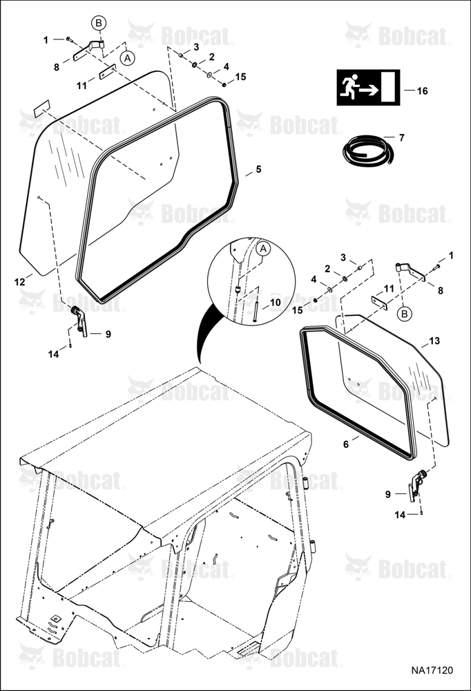 Operator Enclosure (Rear and Side Windows)
