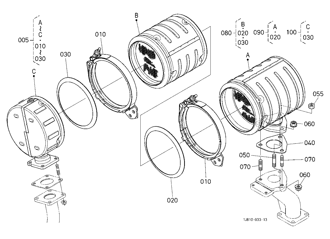 Diesel Particulate Filter Muffler [Component Parts