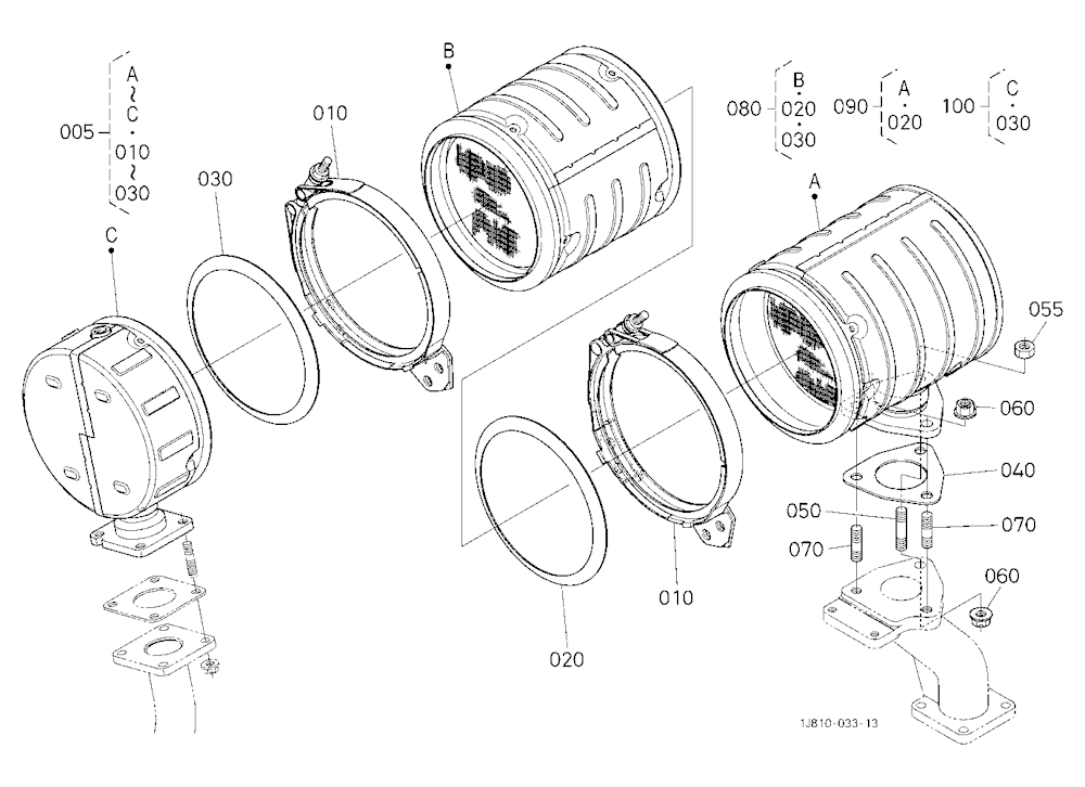 Diesel Particulate Filter Muffler [Component Parts