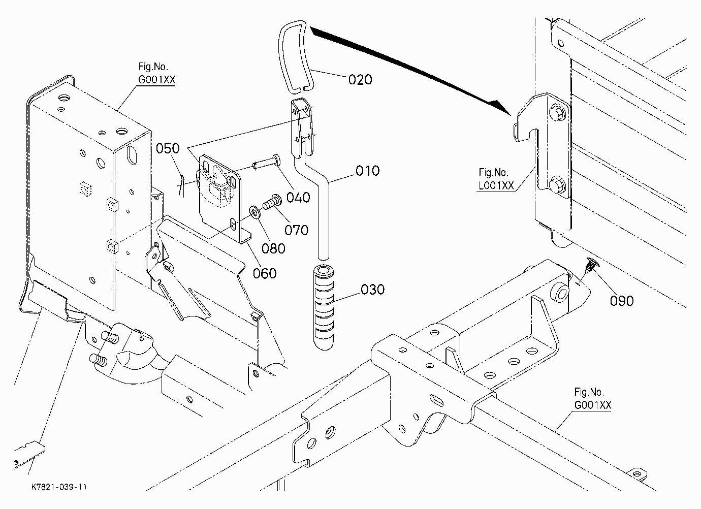 BOX GATE LOCK (RIGHT) [BED LINER]