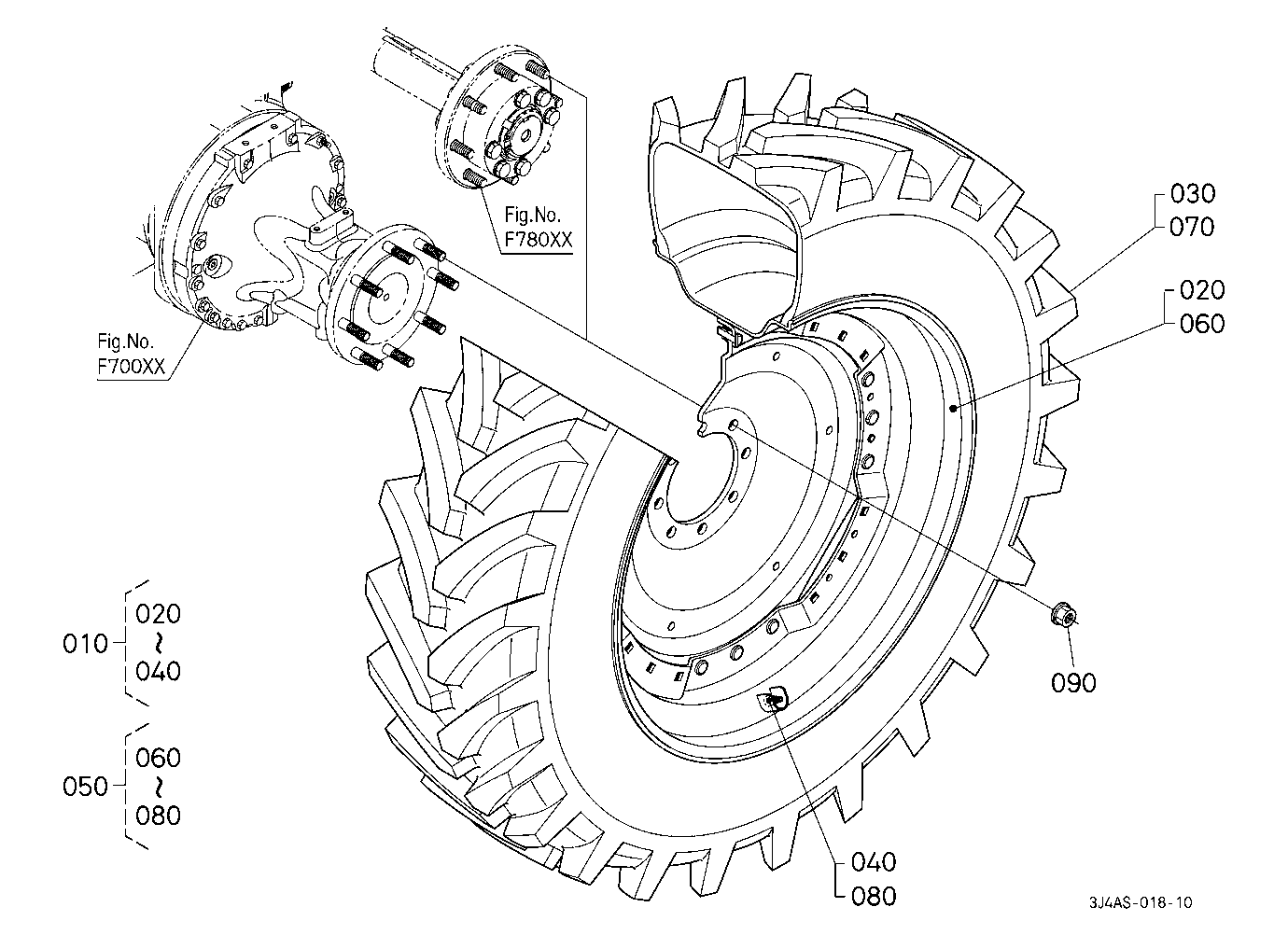 Rear Wheel (480/80R42) [Mitas]
