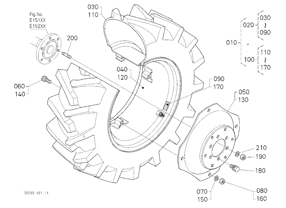 Rear Wheel (14.9-24 R1) [Old Type]
