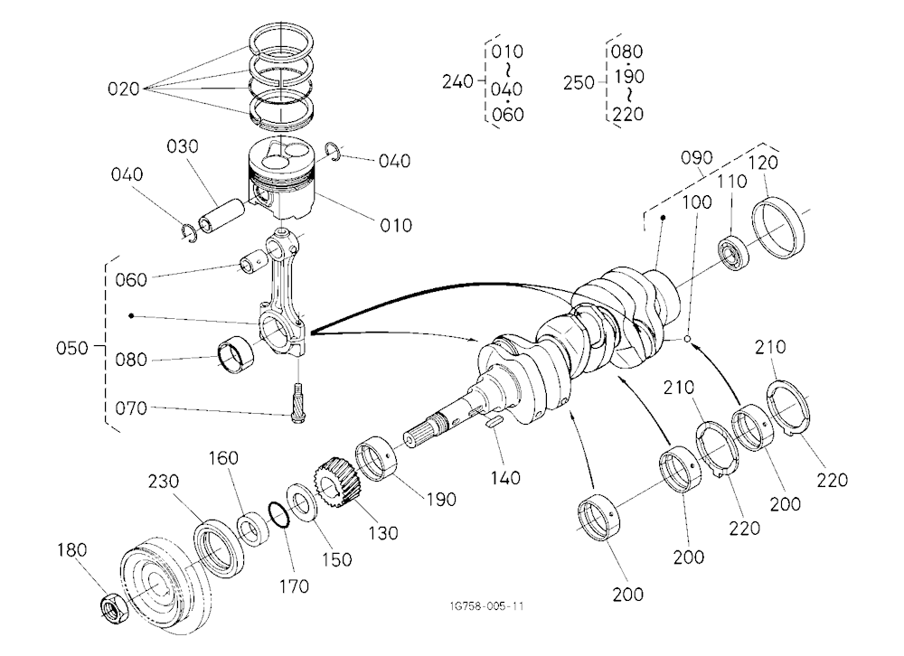 Piston And Crankshaft [D1803-M-E3-Lb1/D1803-M-E3-L