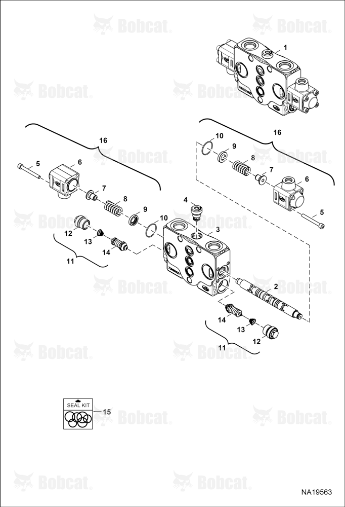 Hydraulic Control Valve (Bucket Section)