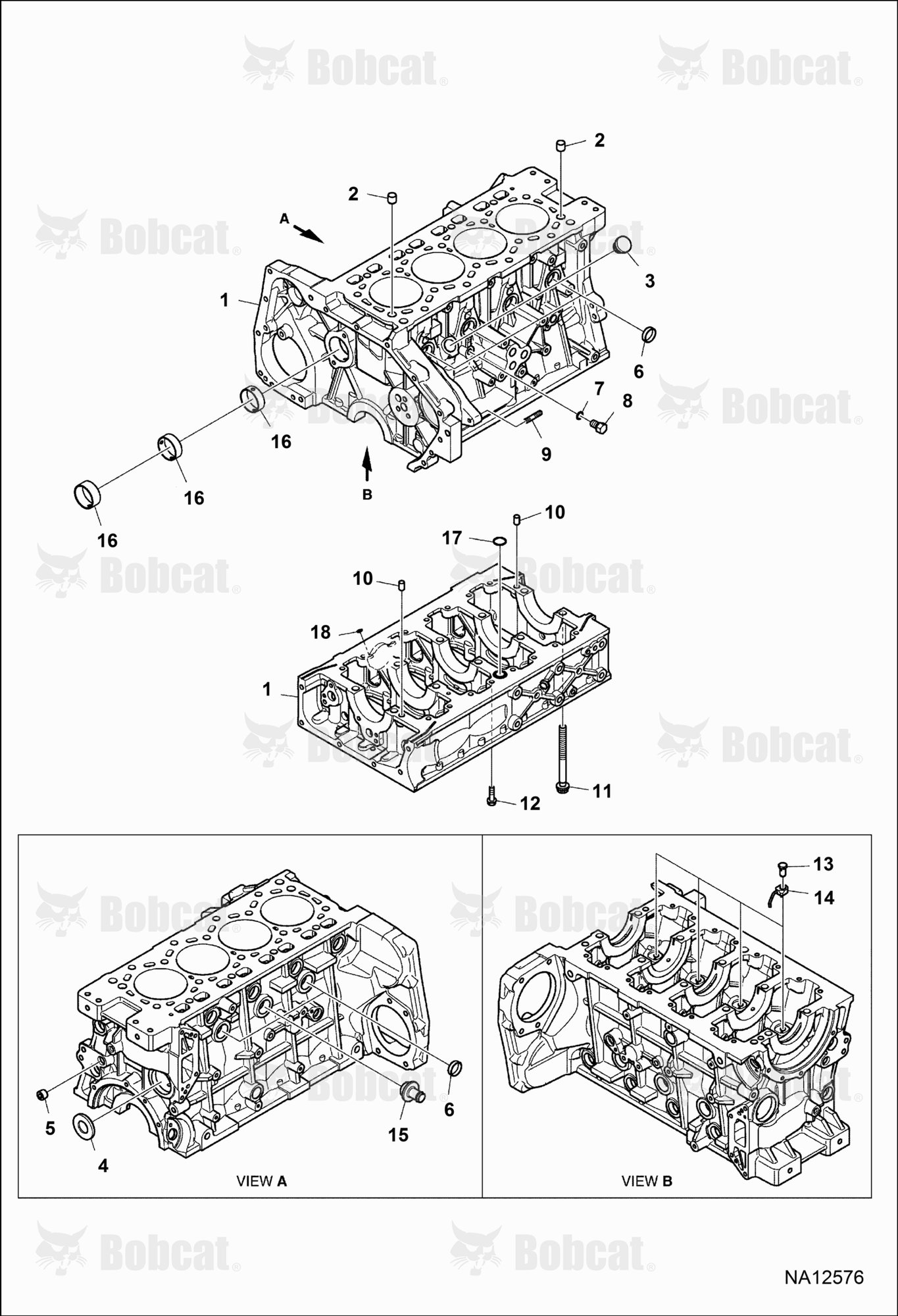 Cylinder Block (Engine S/N 000001 - 037568)