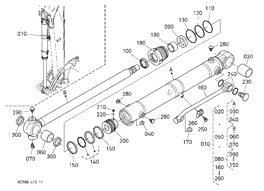 Bucket Cylinder And Component Parts