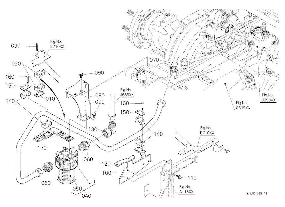 Hydraulic Oil Line (Oil Filter) [W/O Loader Equipm