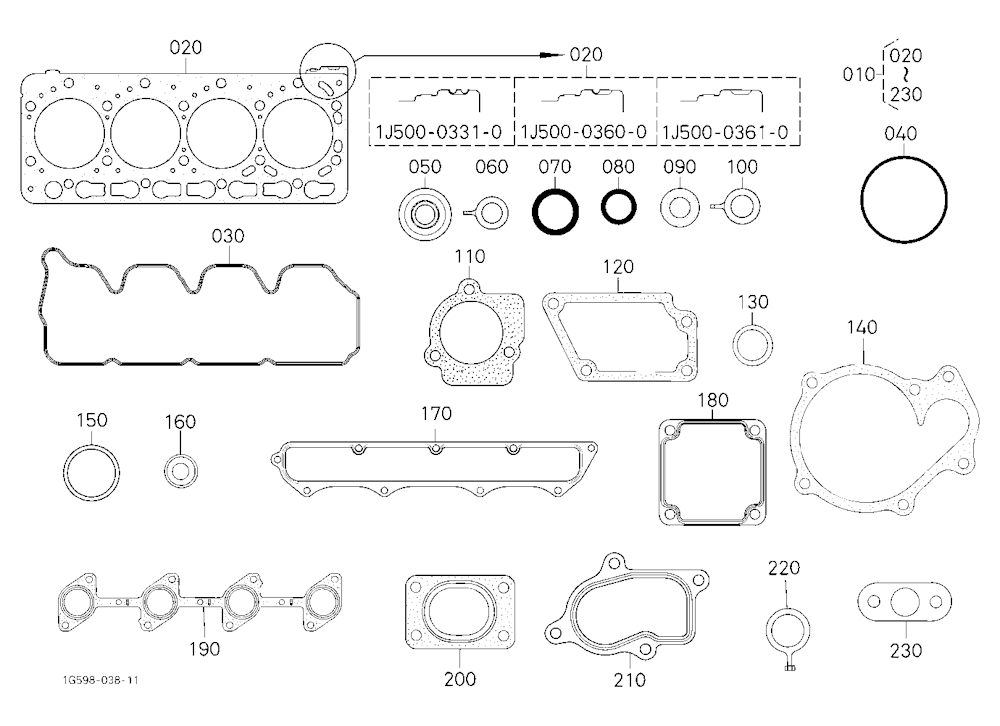 Upper Gasket Kit [New]