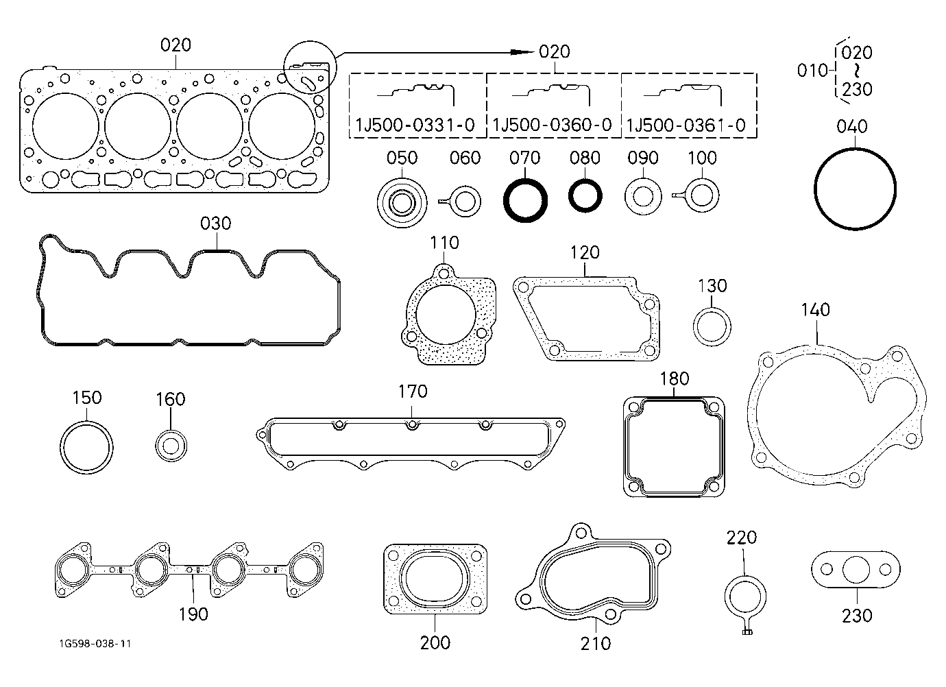 Upper Gasket Kit [New]