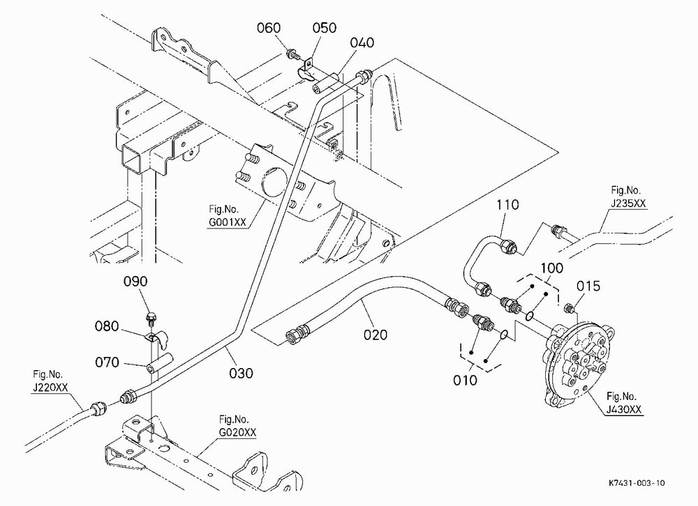 HYDRAULIC OIL LINE (CONTROL VALVE)